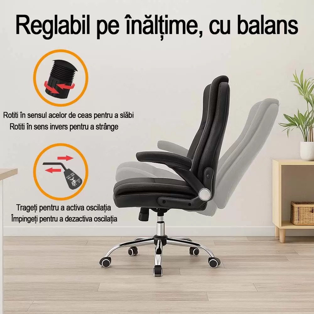 Scaune directoriale Office 651 cu suport lombar și tetieră reglabilă Reglare 4